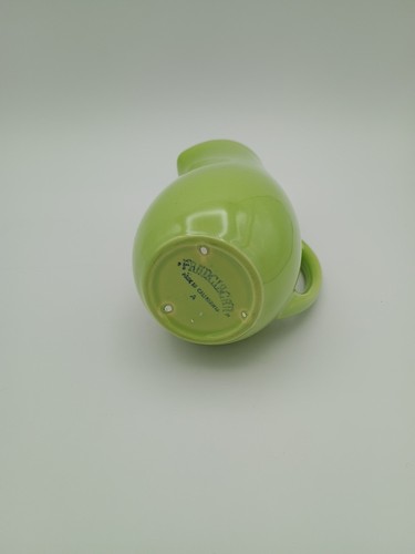 5" Vintage Franciscan Creamer Carafe — Lime Green, Chartreuse, Retro, Minimalist - Picture 11 of 15