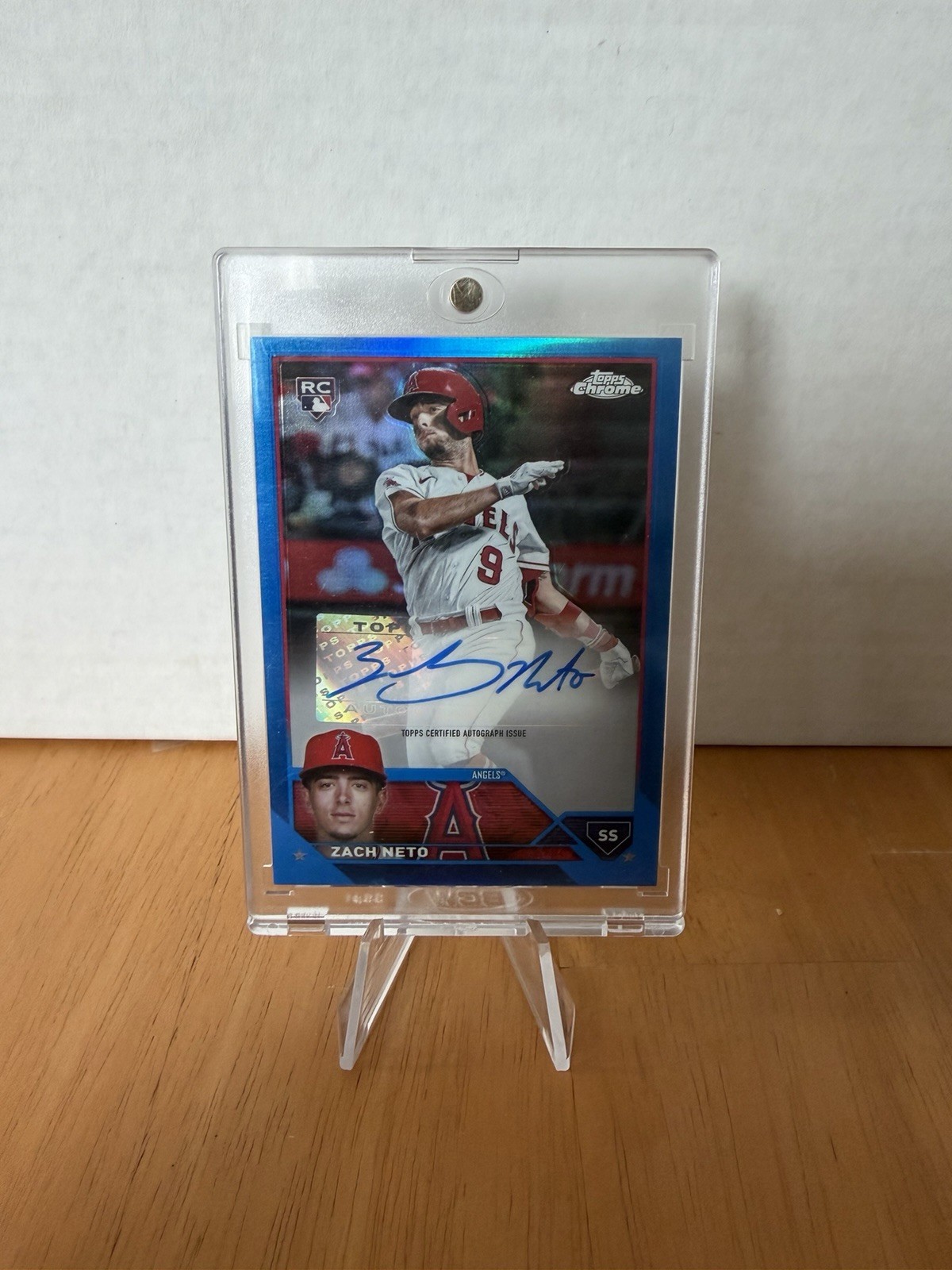 2023 Topps Chrome Update Series - Autographs Zach Neto Blue Refractor /150