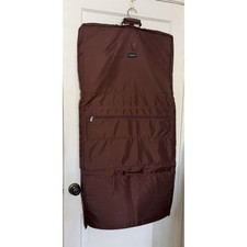 Briggs & Riley Garment Bag Brown Full Zip Nylon Tri-Fold Luggage Full Zip Suit