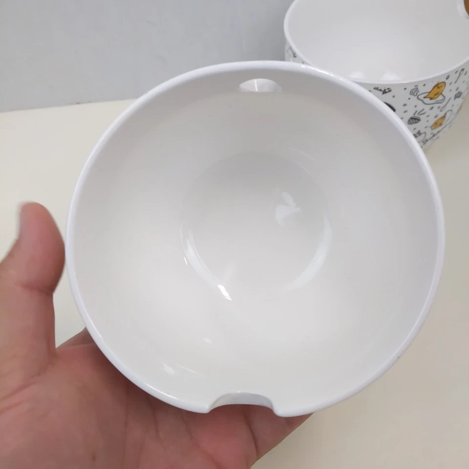 Набор из 2 керамических чаш рамен Sanrio Gudetama дизайн ленивых яиц 2020 - Изображение 3 из 4