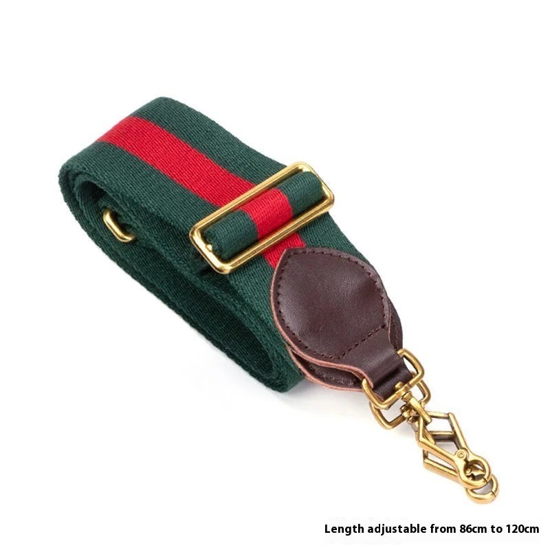 New Crossbody Shoulder Strap Gucci Replacement No Logo Green-Brown