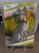 2025 Disney Topps Chrome Tramp Yellow Mini Diamonds Refractor 