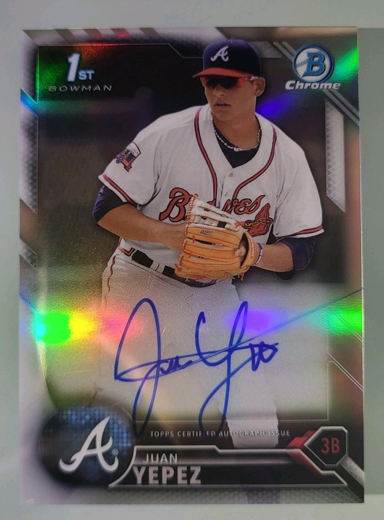2016 Bowman Chrome Juan Yepez Auto Refractor /499 #CPA-JY BLUE JAYS