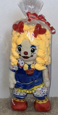 1982 Ms Lollipop Original Plush Doll 14'' Clown Appearance Bright Curly Hair