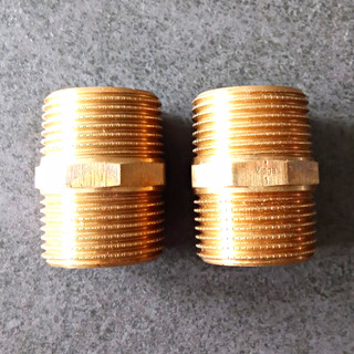 Viega 2x 1" Messing Doppelnippel Gewindefitting Außengewinde Verbinder 2er Pack