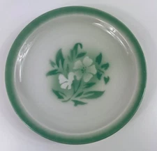 Millbrook by Syracuse 7.25" Dessert/Pie Plate White Flowers Green Border 1930s