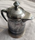 Antique Forbes Silver Co Silver Plate Hotel Creamer With Lid & Platter Rare 531 — photo 2
