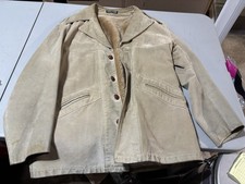 VTG 60s/70s McGregor Suede Car Coat - Removable Sherpa Liner Made in USA Sz 42