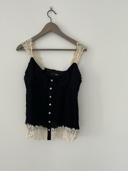 George Cami Style Top ,silk ,lining Polyester,lace Straps 