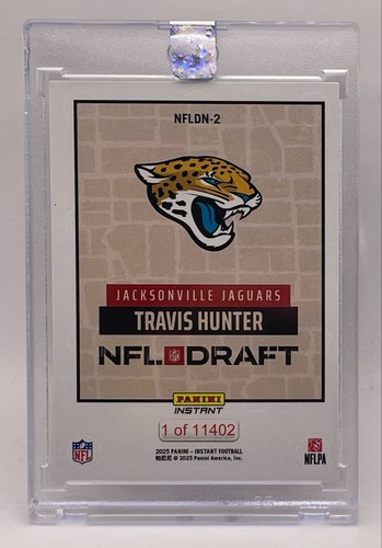 2025 Panini Instant # NFLDN-2 Travis Hunter Draft Night Rookie Card RC Sealed - Picture 2 of 2