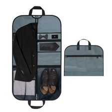 40" Gusseted Travel Garment Bag, Heavy Duty Hanging Suit Bag, Dress Bag for C...