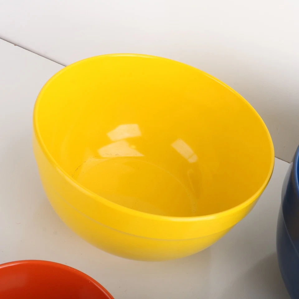 Cuenco para servir 4 cuencos de plástico colores primarios amarillo azul naranja verde Foto 3 de 4