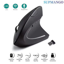 Vertical Mouse Ergonomic 2.4Ghz Wireless Optical Mice 3 Adjustable DPI 800/1200/