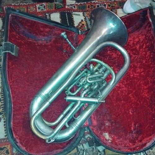 Vintage Imperial Silver Plated 4 Valve Compensating Bb Euphonium By  Boosey & Co