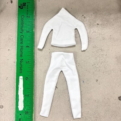 SU-BS-WH: 1/12 White fabric body suit for 6'' Muscular body
