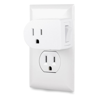 Grounded Outlet On/Off Power Switch, 3 Prong, Plug in Adapter, Easy to Install,