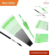 30 Inch Carbon Arrows Fluorescent Green Practice and Hunting Pack of 12