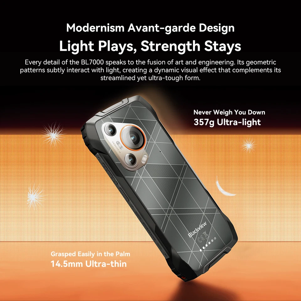 Blackview BL7000 AI 5G Rugged Smartphone 24GB+256GB Android 15 NFC Night Vision - Image 2 of 4