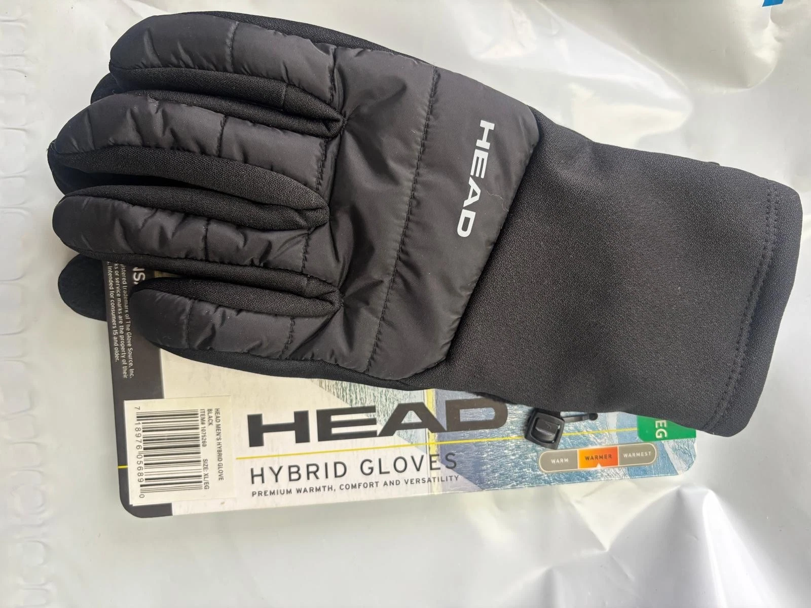 Head, Mens Hybrid Sensatec Touchscreen Winter Gloves XL