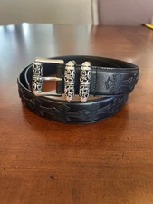 Chrome Hearts Black Patch Roller Belt 34-36” Waist Size 38