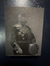 Rare Antique Portrait The British King Edward VII Engraved Wooden Printing Block