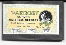 Antique Curved Needles THE ARGOSY brand 1 Doz. 2-1/2" N.O.S. Made in England