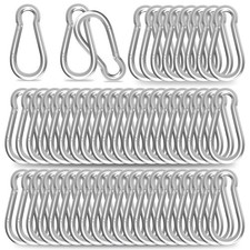 100 Pack 2 Inch Heavy Duty Carabiner Clips Spring Snap Hooks for Swing M5 220lb