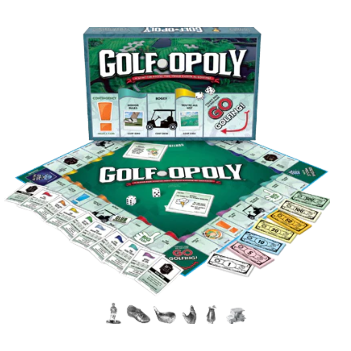 Golfopoly Golf Themed Board Game Novelty Gifts for Grandparents Fathers Day Gift
