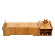 Computer Shelf Desktop Monitor Holder MDF Wood Desk Organizer Stand for Office