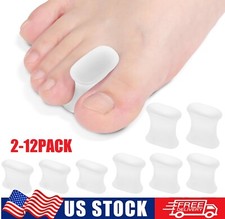 12  Silicone Soft Gel Toe Separator Bunion Toes Spacer Orthotics Pain Relief USA