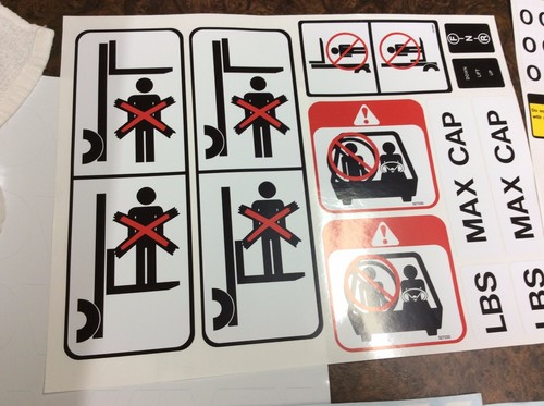 Nuevo kit de calcomanías de carretilla elevadora Clark con calcomanías de seguridad. - Imagen 3 de 5