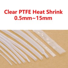 Clear 1.7:1 PTFE Heat Shrink Tubing 260 C HIGH TEMP Tube Preservative Sleeving