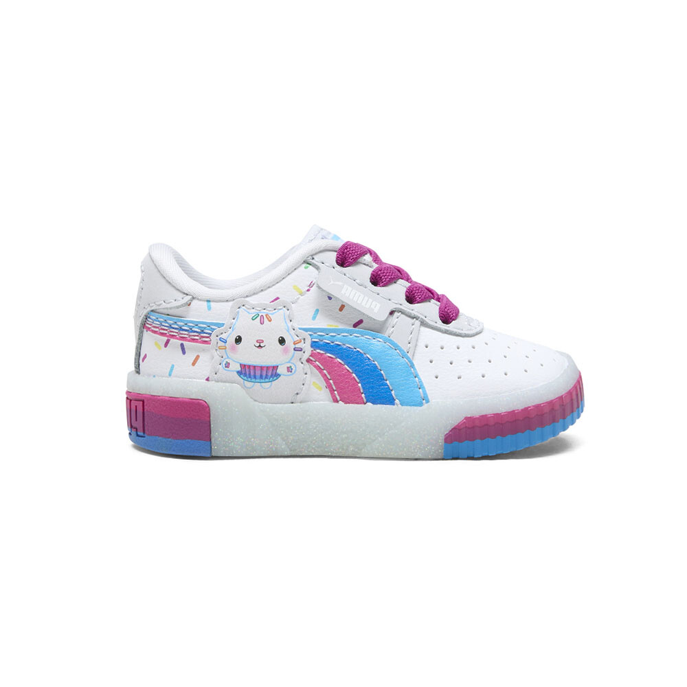 Белые кроссовки-слипоны для маленьких девочек Puma Gabbys Dollhouse X Cali Cakey Cat Cas