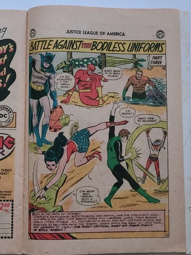 JUSTICE LEAGUE OF AMERICA #35 (DC 1965) SILVER AGE EST~VG+ THE BODILESS UNIFORMS - Picture 9 of 16