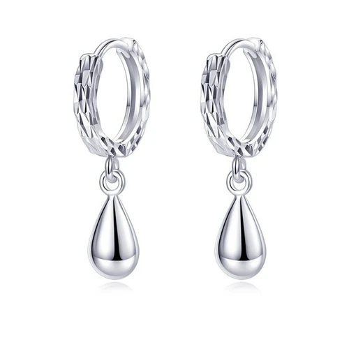 Reines Platin 950 Creolen Damen Glück geschnitzt Ohrhänger 3,1-3,3 g - Bild 4 von 5