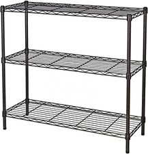 Metal Standing Shelf Units, 36" W X 14" D X 32" H Storage Shelves, Adjustable St