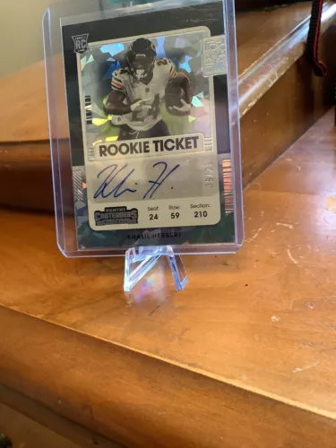 2021 Contenders Khalil Herbert Cracked Ice 9/21 Auto RC Beautiful Rookie Bear's