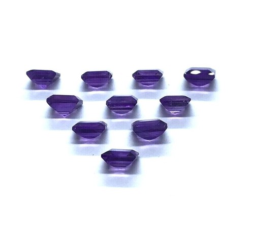 African Amethyst Square Cut Faceted Natural Loose Gemstone For Making Jewelry - Picture 8 of 24