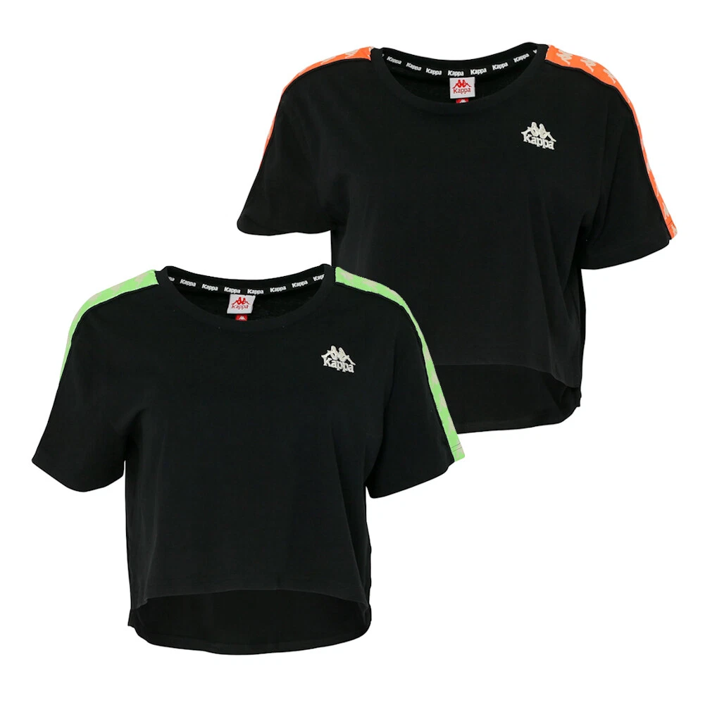 Kappa Womens 222 Banda Apua Retro 90s Crop T Shirt