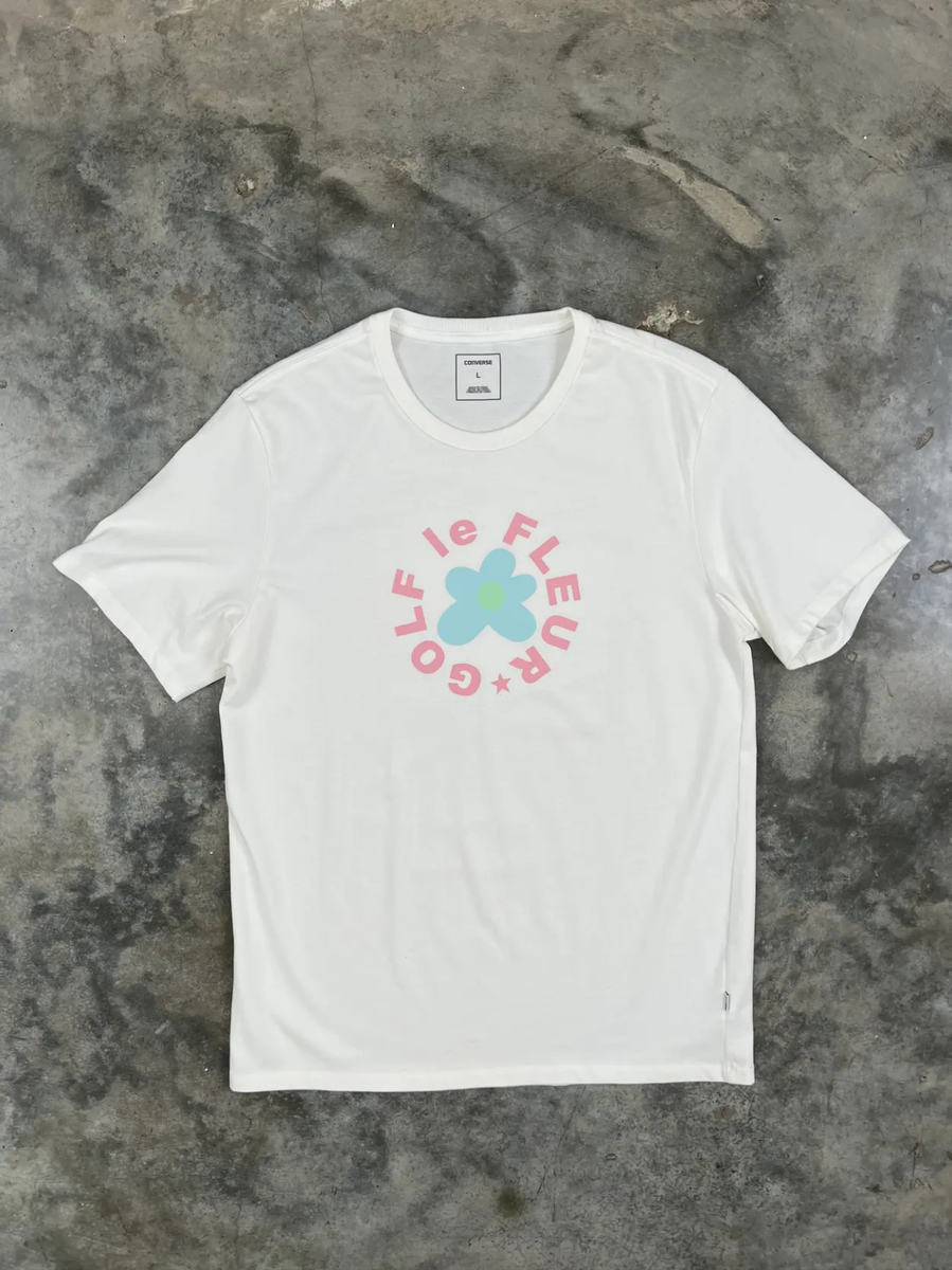 Golf Wang x Converse Le Fleur Flower Logo Tee Large | eBay