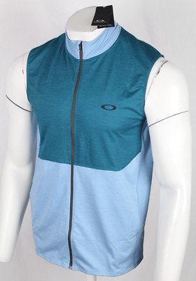 Oakley Men's Golf Vest Gravity Range Lightweight Medium Stonewash Blue HTHR