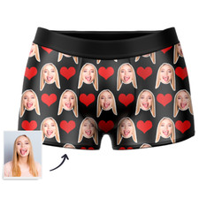 Custom Face Boxer Briefs Personalized Photo Underwear Gift For Boyfriend Husband