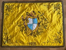 antike Fahne Flagge Burschenschaft/ Verein ? von 1928 Eichenlaub Bayern Bavaria