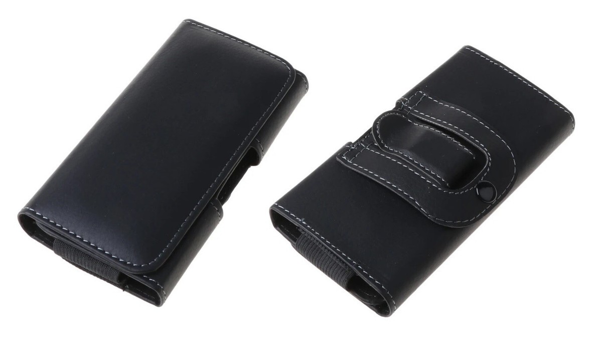 Étui Ceinture Universel Noir Pour Nokia 6700 Classic - Cuir écologique, Fixation Aimant