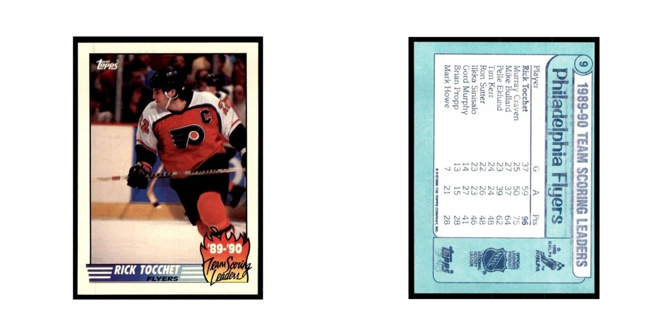 1990 Topps Rick Tocchet Hockey Cards #9 - Image 3 of 3