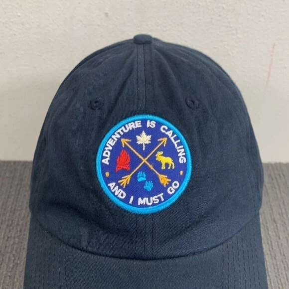 Adventure is Calling and I must Go Baseball Hat Cap Unisex Adjustable Navy Blue - Image 3 of 4