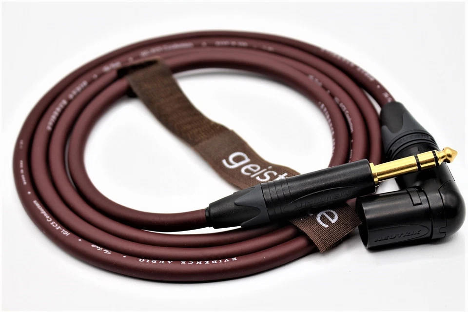 Cable equilibrado TRS/XLR de 10' ~ Enchufes EA Forte de oro o níquel de 10 pies (pies) ~ BOLSA GRATIS Foto 3 de 3