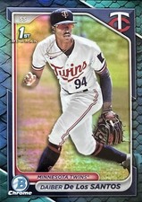 2024 Bowman Chrome Reptilian Blue Refractor /150 SP Daiber De Los Santos Twins
