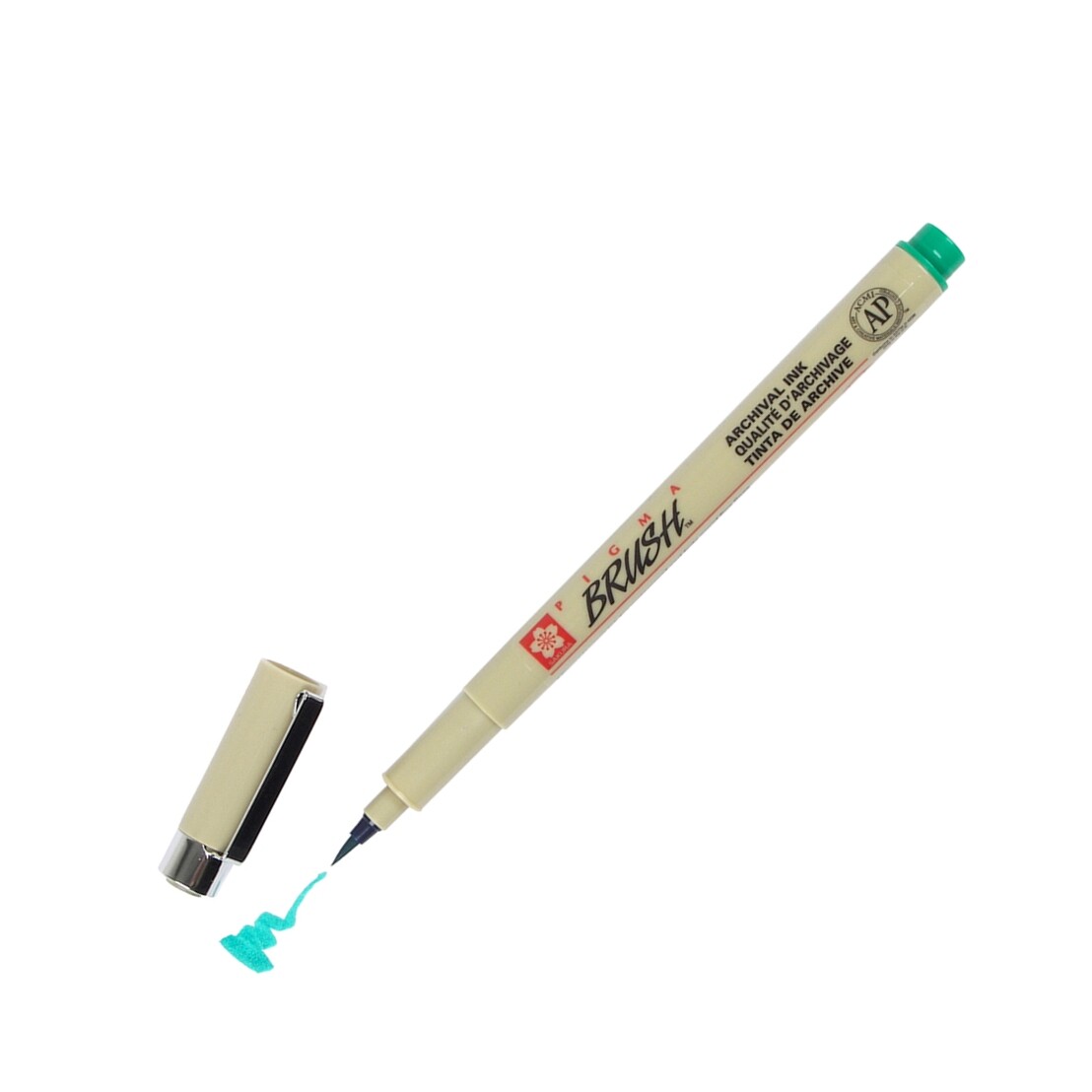 XSDK-BR-29 Sakura Pigma Brush Marker Pen, Green Ink, Pack of 1