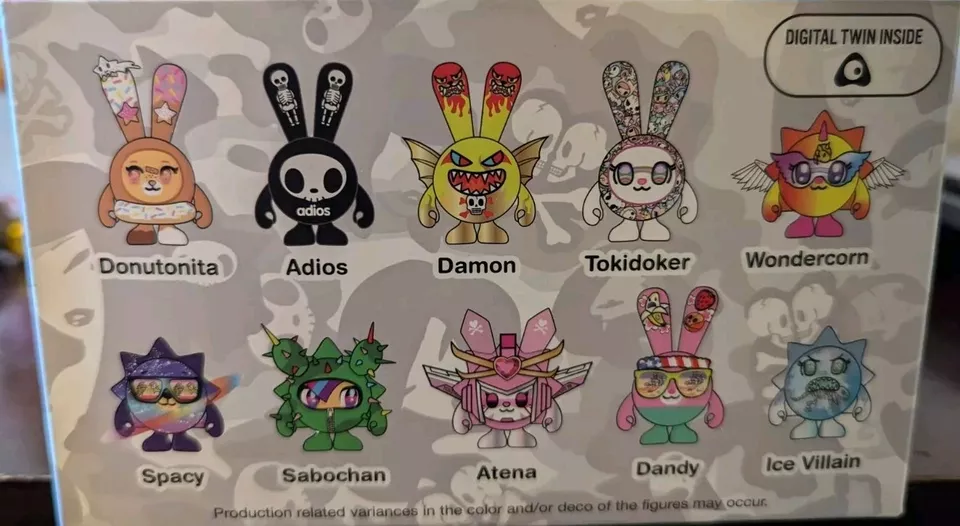 Blue Ice Villain Tokidoki Chiko Roko Vinyl Figure & Digital Twin Opened Dinosaur - Image 2 of 4